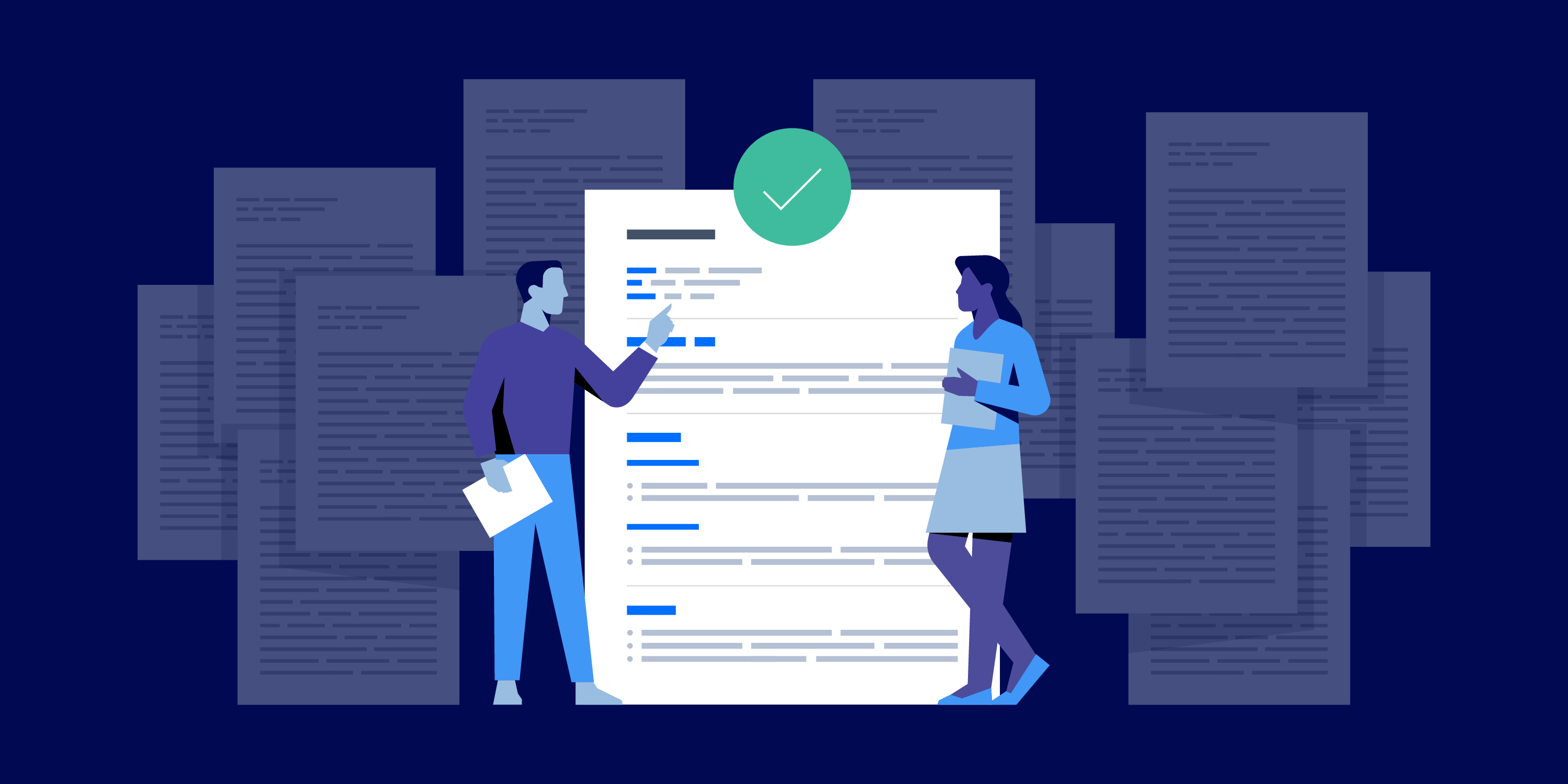Illustration of the process of creating a strong resume